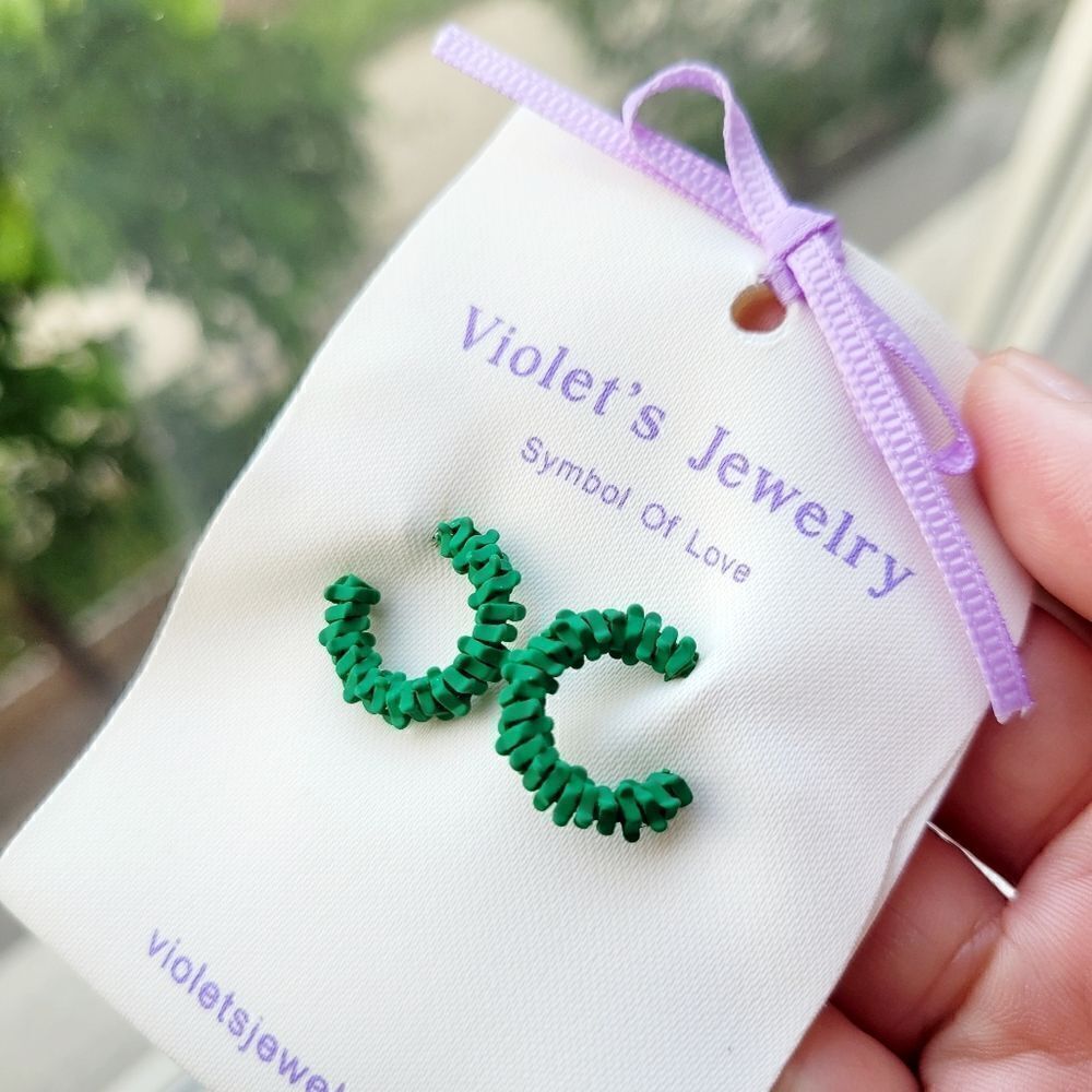2/$20 Brand New Pure Green Top Fashion Earrings